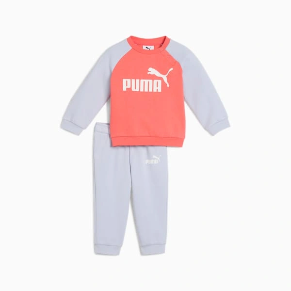 PUMA Minicats: To delt sett med Raglan-genser og bukse for småbarn – Komfort og stil!