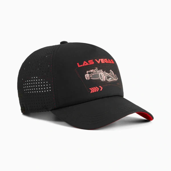 PUMA F1® Vegas Trucker-caps: Kjør mot toppen med stil! En kveld i Las Vegas, et ikonisk minne.